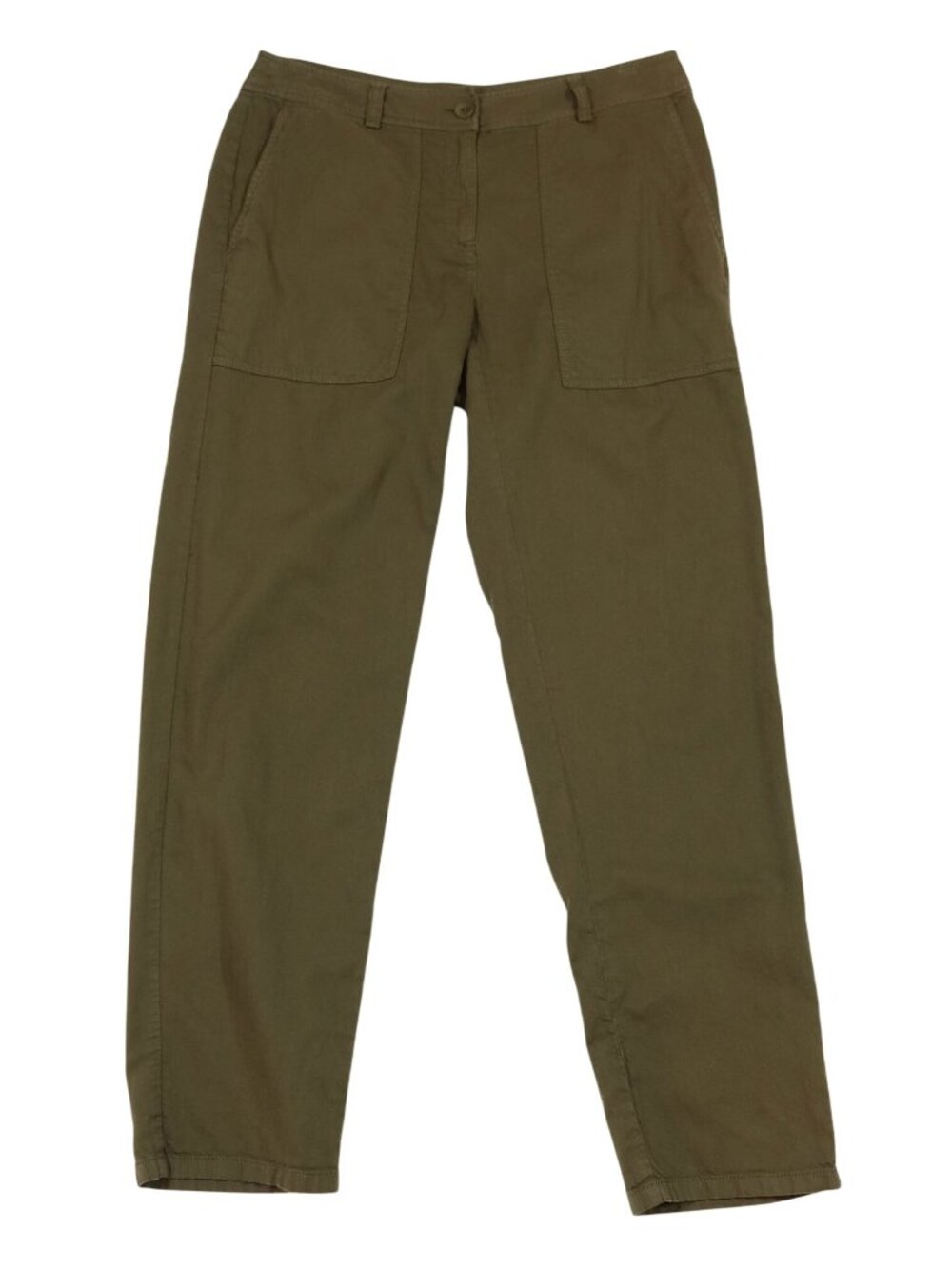 EILEEN FISHER Olive Green Straight Leg Utility Pants Size 2 Organic Cotton